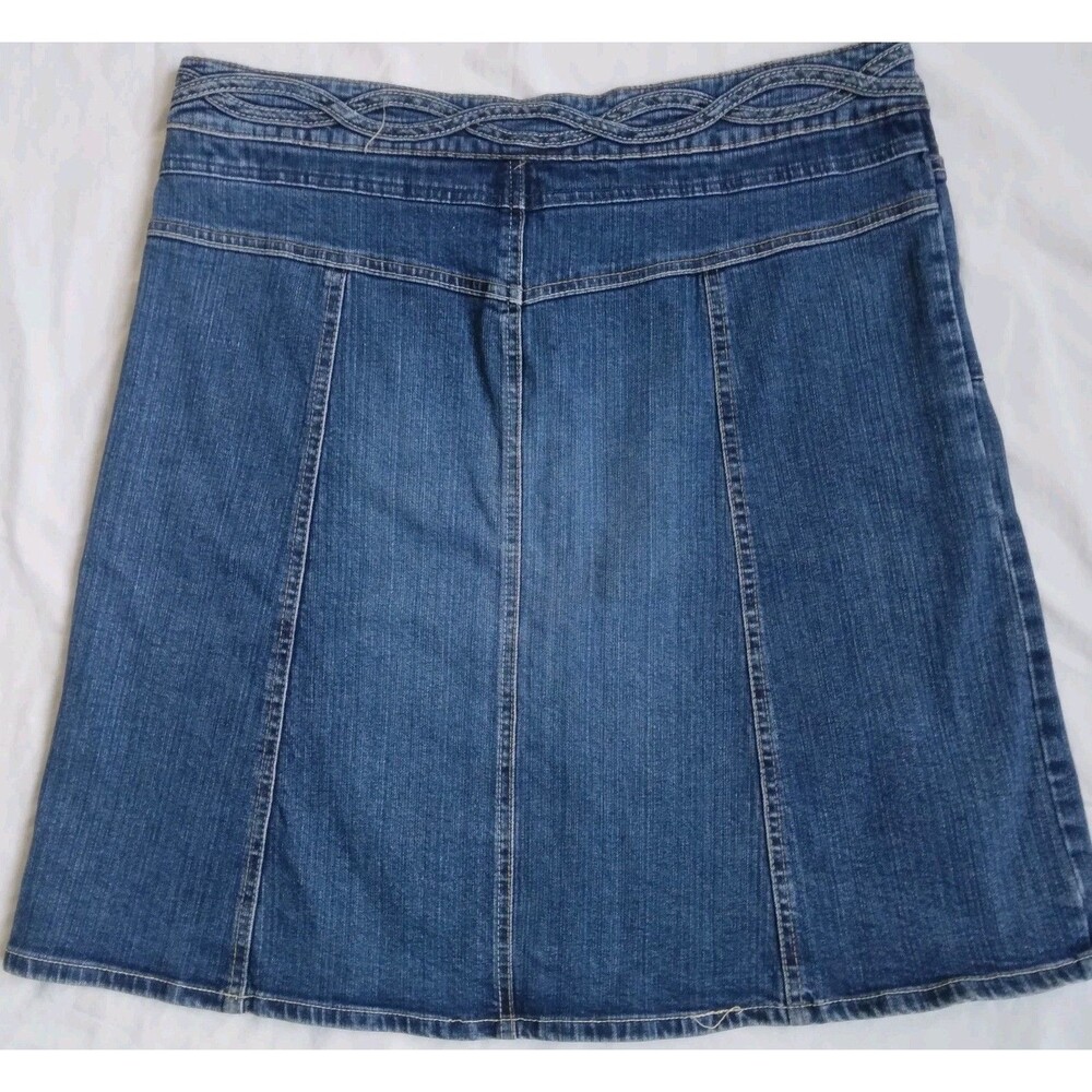 Canyon River Blues Jean Denim Skirt A Line Flare Y2K Casual Boho Women's XL - Picture 5 of 5